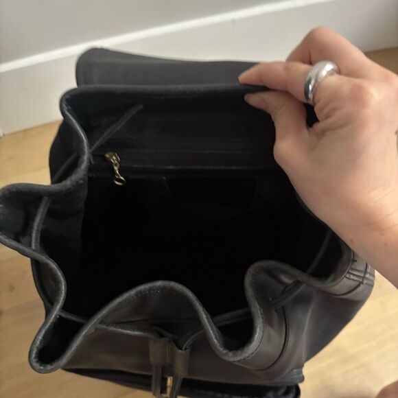 Vintage Coach Retro Classsic Black Leather Backpack Spacious main image 6
